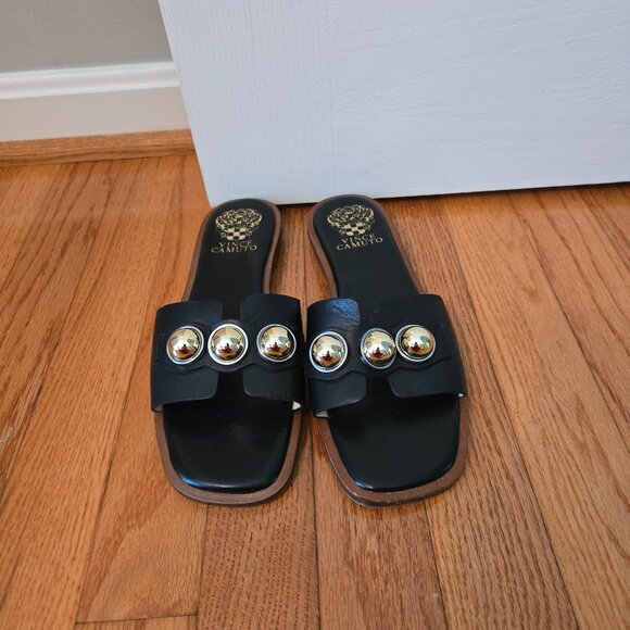 Womens Size 7.5 Black Vince Camuto Sandals - Picture 1 of 10
